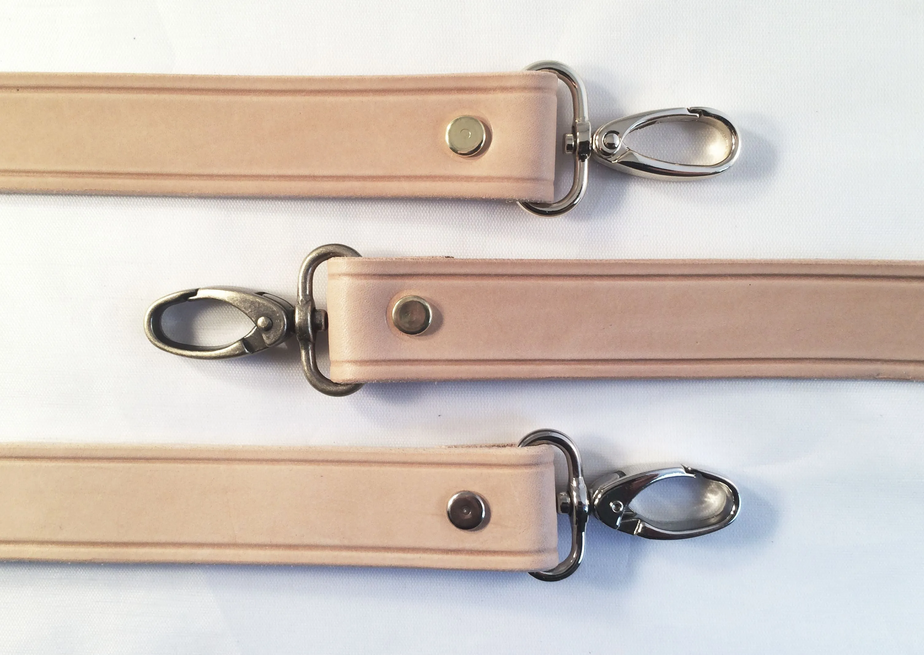 1 in. Genuine Vachetta Natural Leather Cross Body Purse Bag Replacement Strap