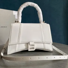 1984 - Hourglass Small Mock-croc Top-handle Bag White