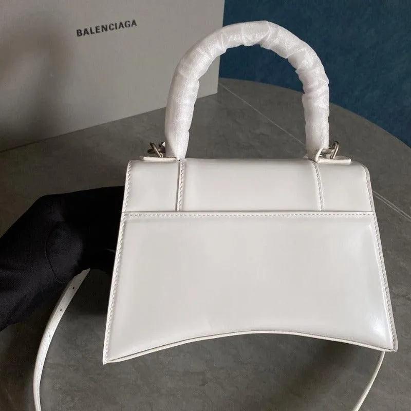 1984 - Hourglass Small Mock-croc Top-handle Bag White