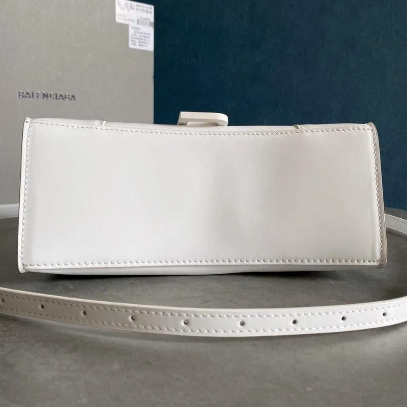 1984 - Hourglass Small Mock-croc Top-handle Bag White