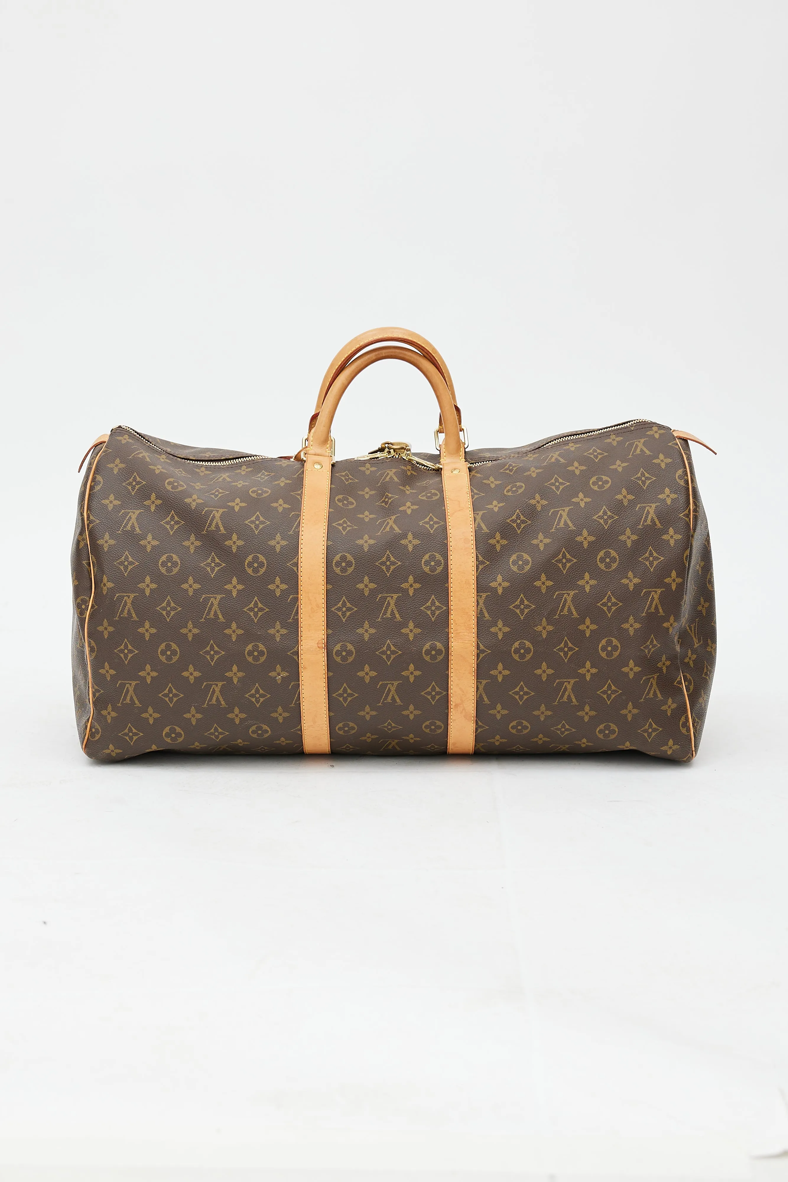 2001 Brown Monogram Keepall Bandoulière 55 Duffle Bag