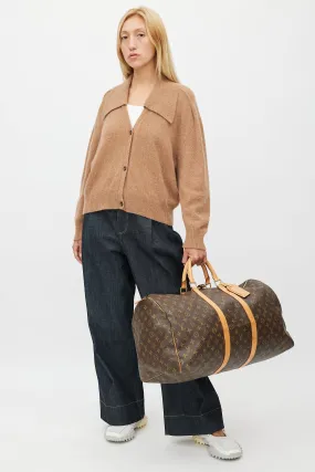 2001 Brown Monogram Keepall Bandoulière 55 Duffle Bag