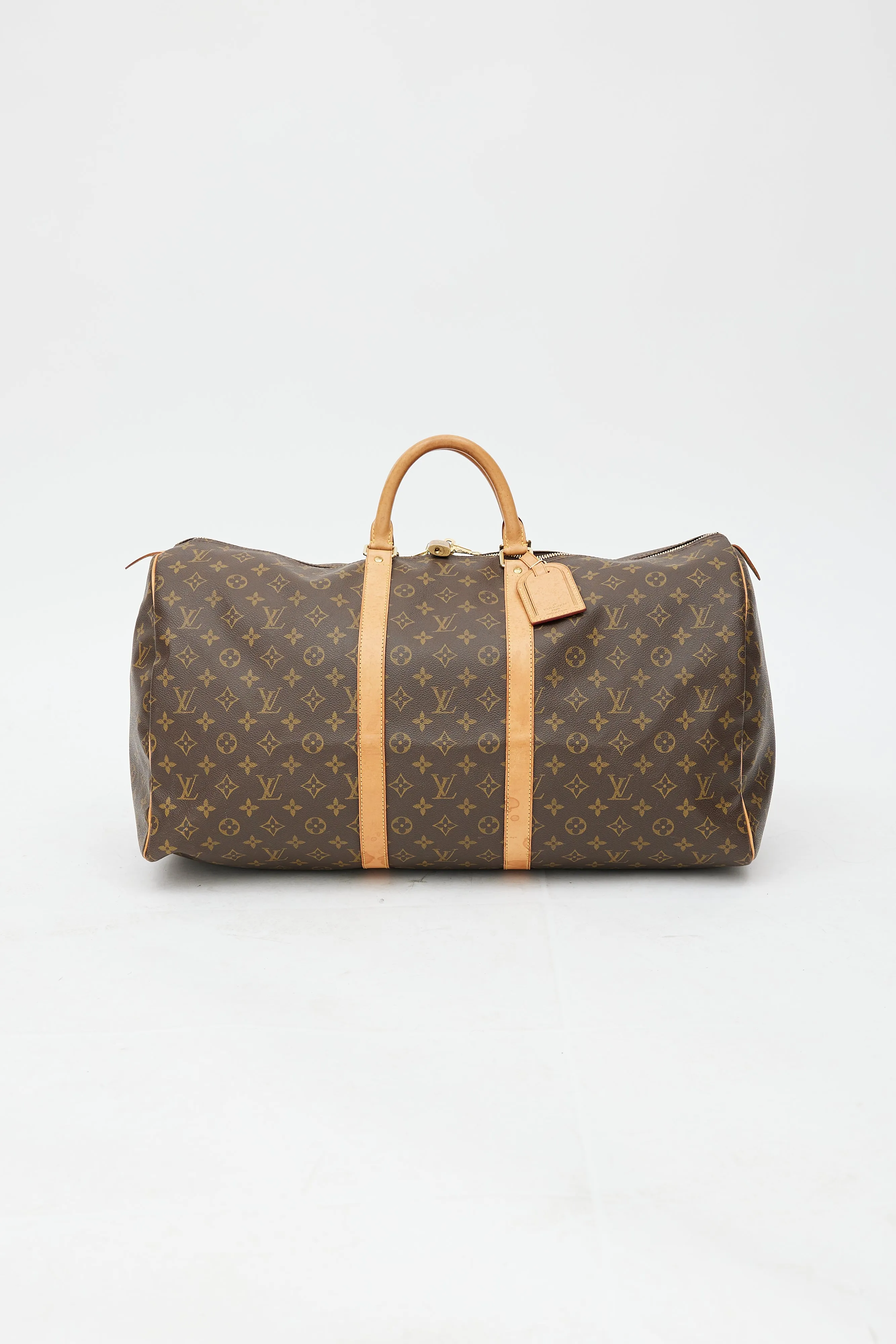 2001 Brown Monogram Keepall Bandoulière 55 Duffle Bag