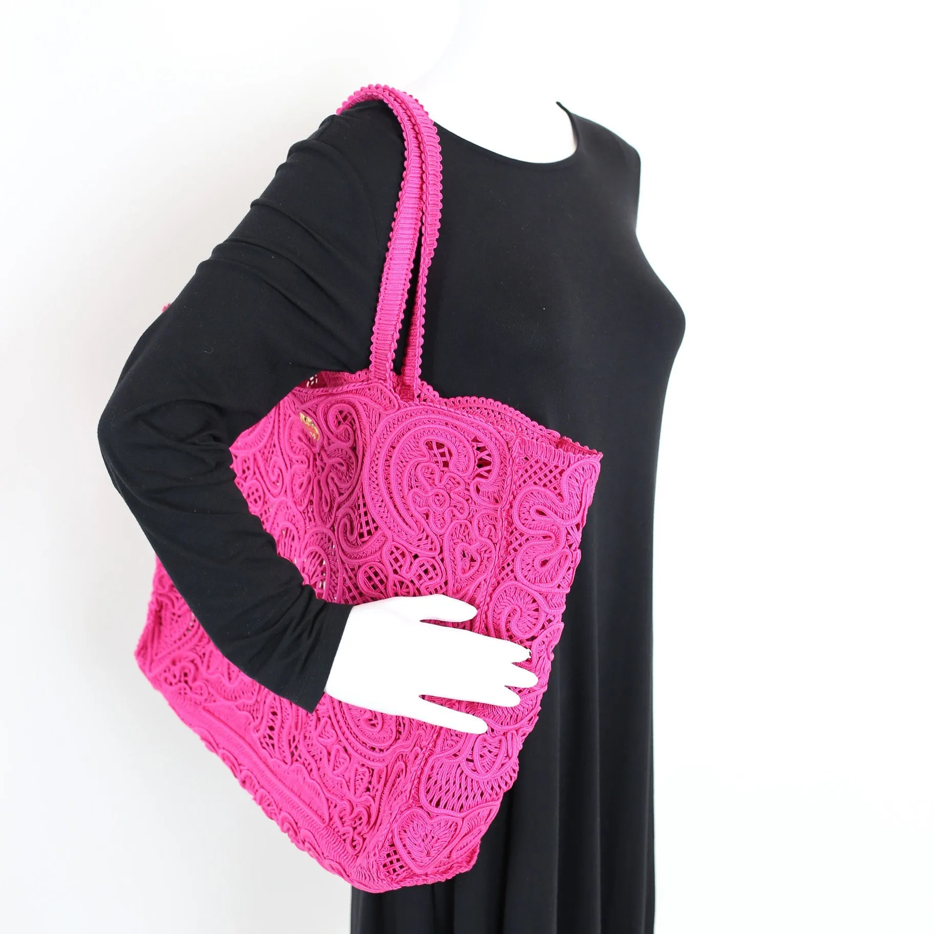 Beatrice Crochet Lace Shopper
