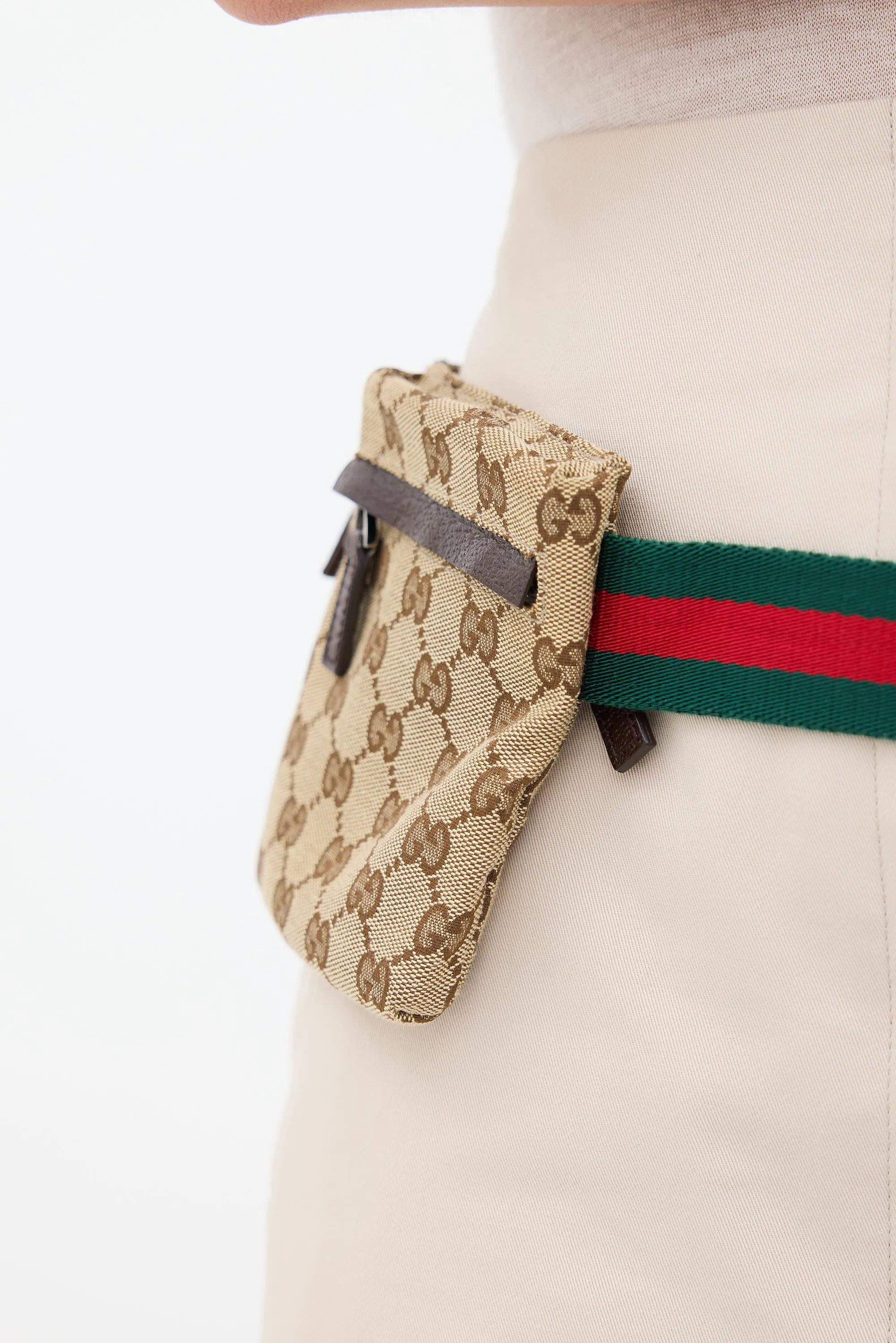 Beige & Multicolour GG Supreme Monogram Waist Bag