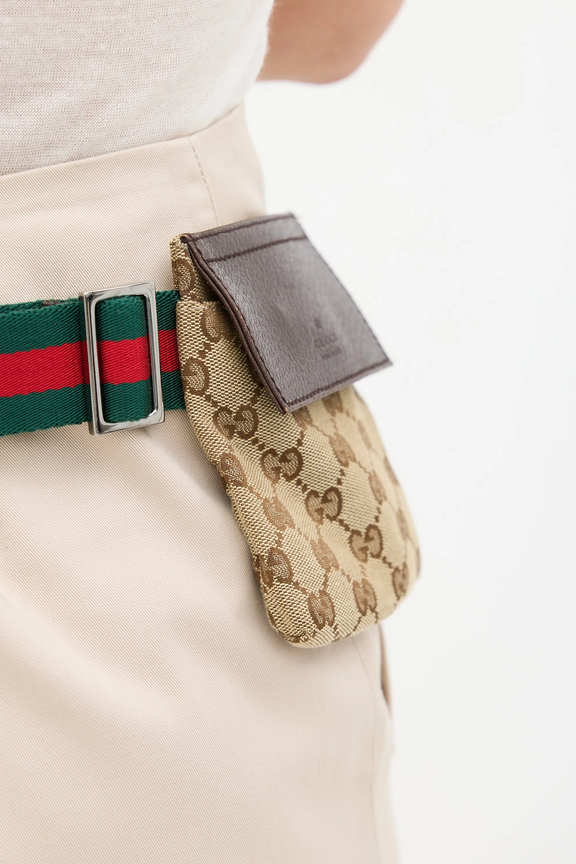Beige & Multicolour GG Supreme Monogram Waist Bag
