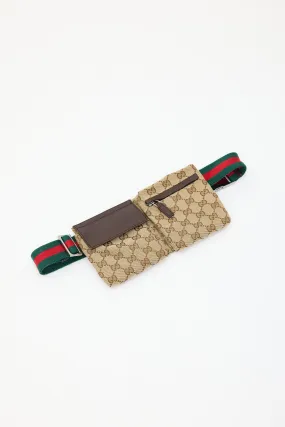 Beige & Multicolour GG Supreme Monogram Waist Bag