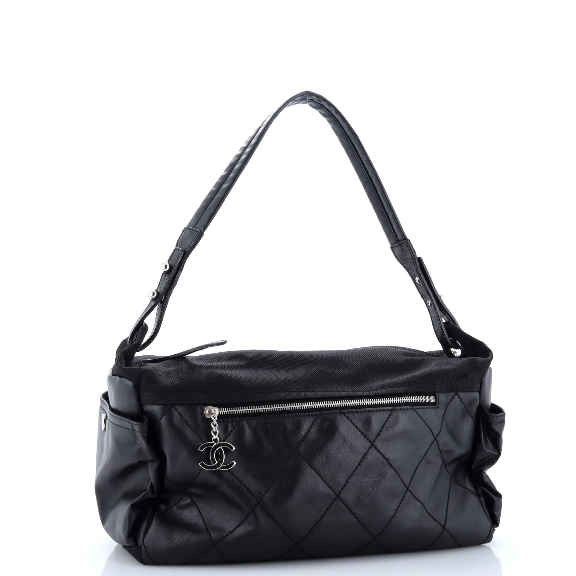 Biarritz Hobo Quilted Coated Canvas Large
