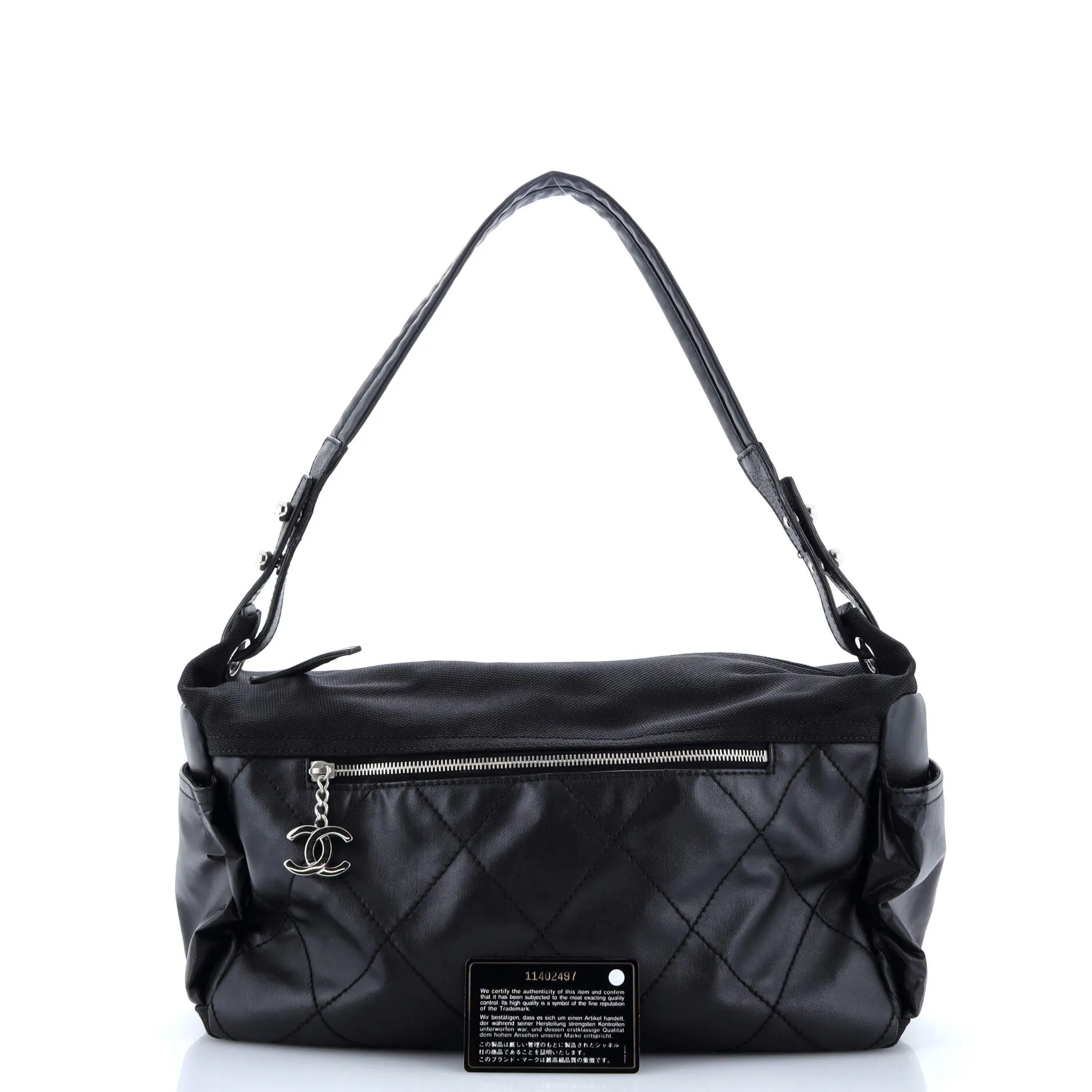 Biarritz Hobo Quilted Coated Canvas Large