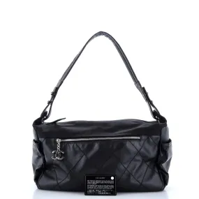 Biarritz Hobo Quilted Coated Canvas Large