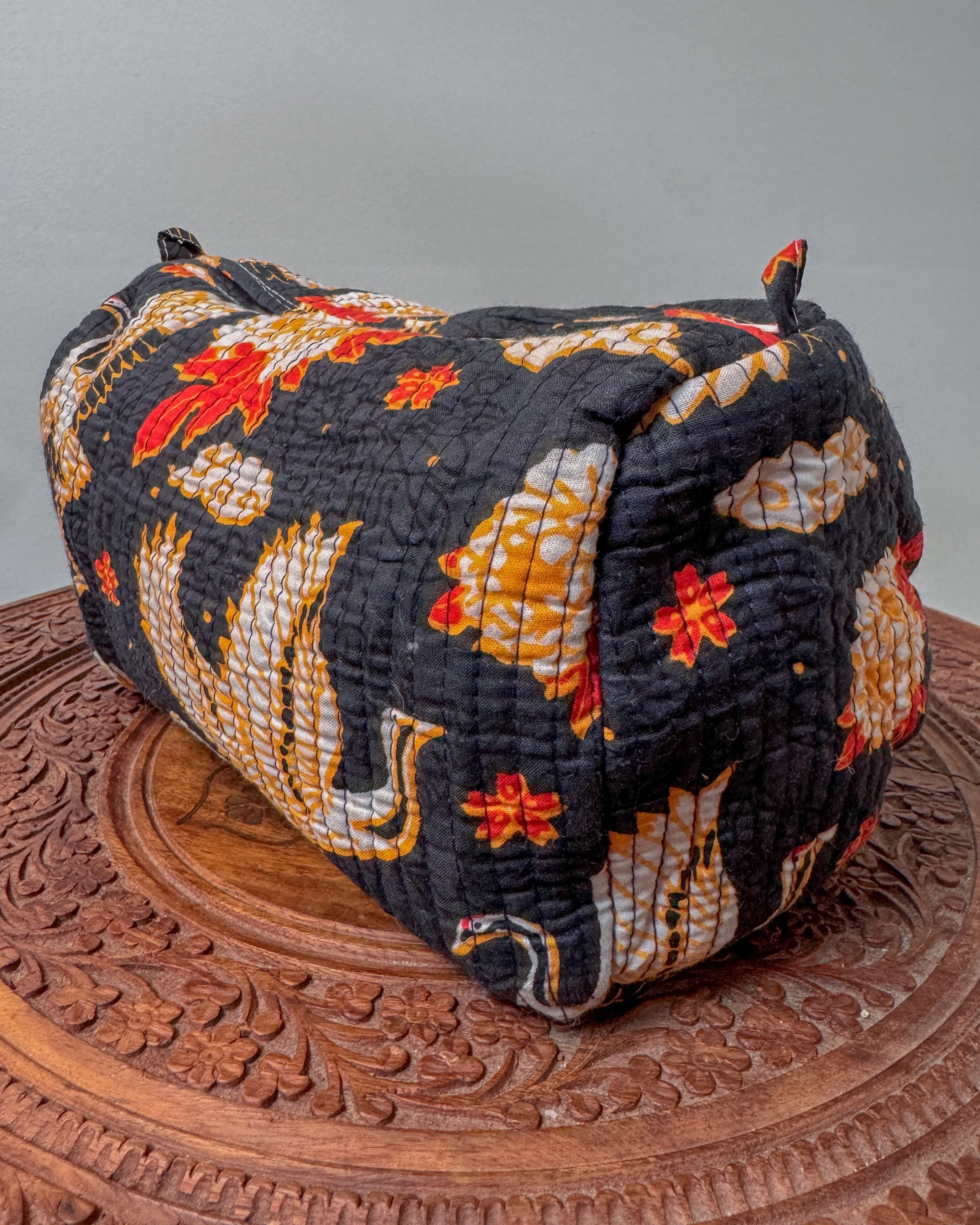 Black bird l Handmade Quilted Cotton Bag