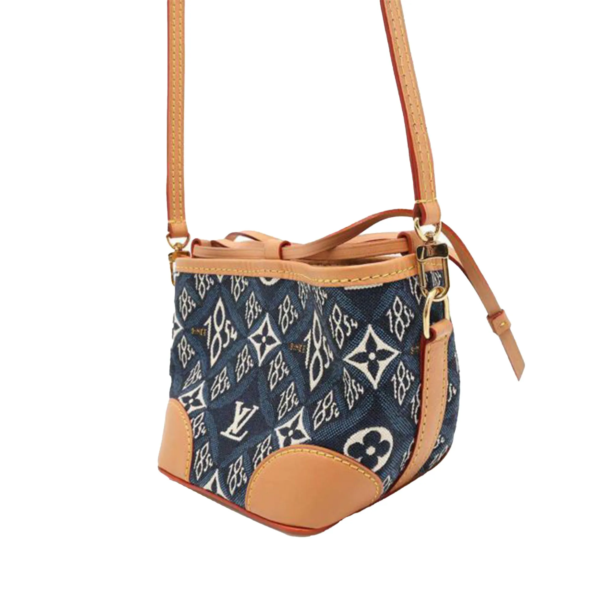 Blue Louis Vuitton Monogram Jacquard Since 1854 Nano Noe Bucket Bag