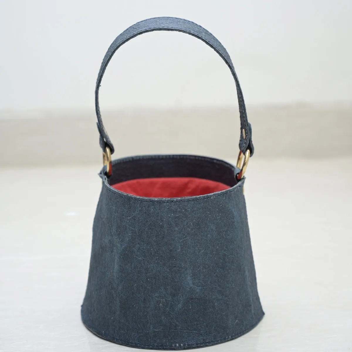 Bucket Bag For Women | Indigo Coconut Leather | Easy Maintenance | Sturdy