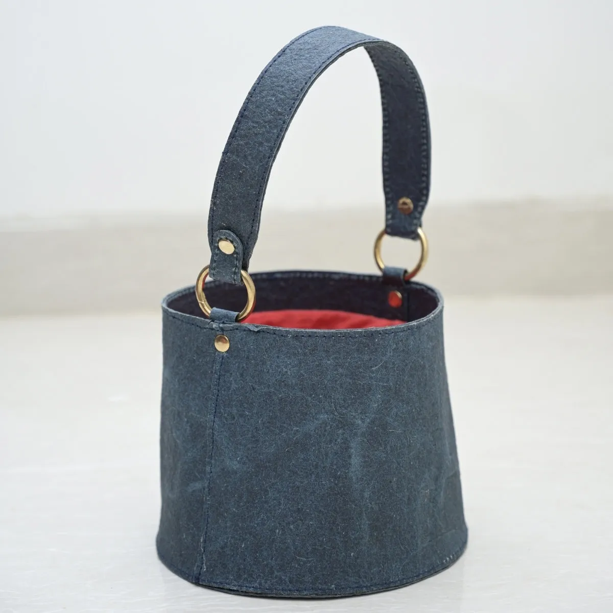 Bucket Bag For Women | Indigo Coconut Leather | Easy Maintenance | Sturdy