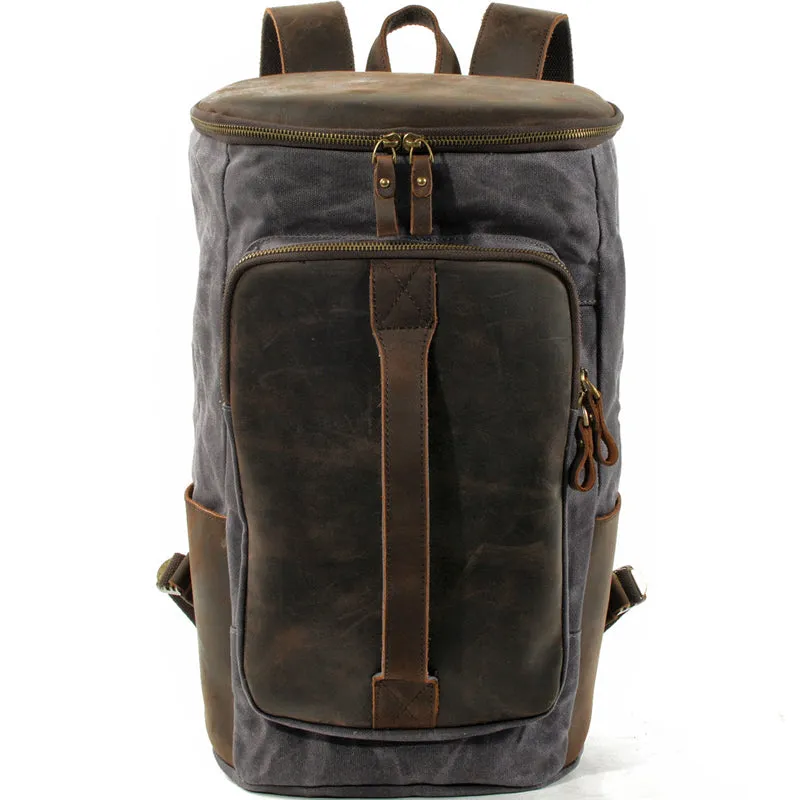 Canvas Backpack Vintage Travel Laptop Bags Convertible Shoulder Rucksack
