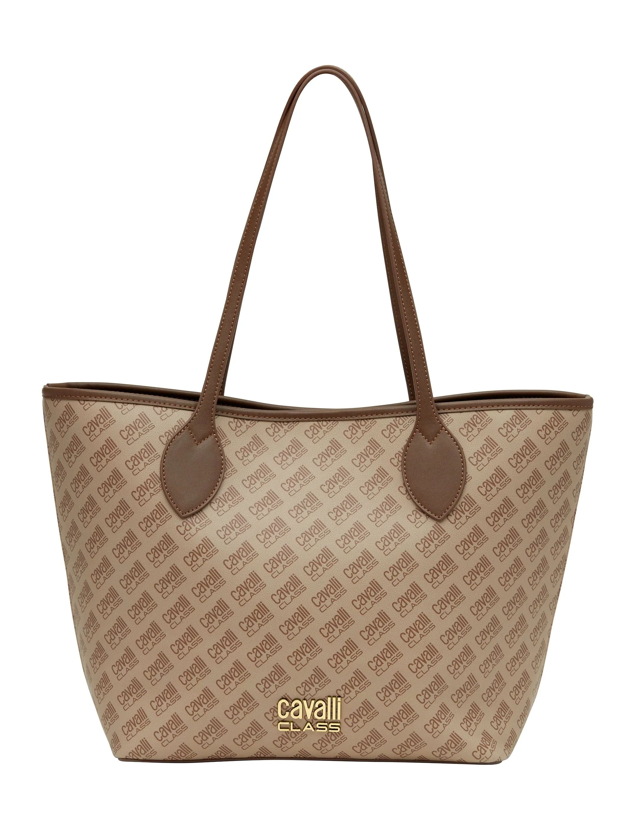 Cavalli Class RAVENNA Khaki Everyday Soft Large Shopper Tote Bag