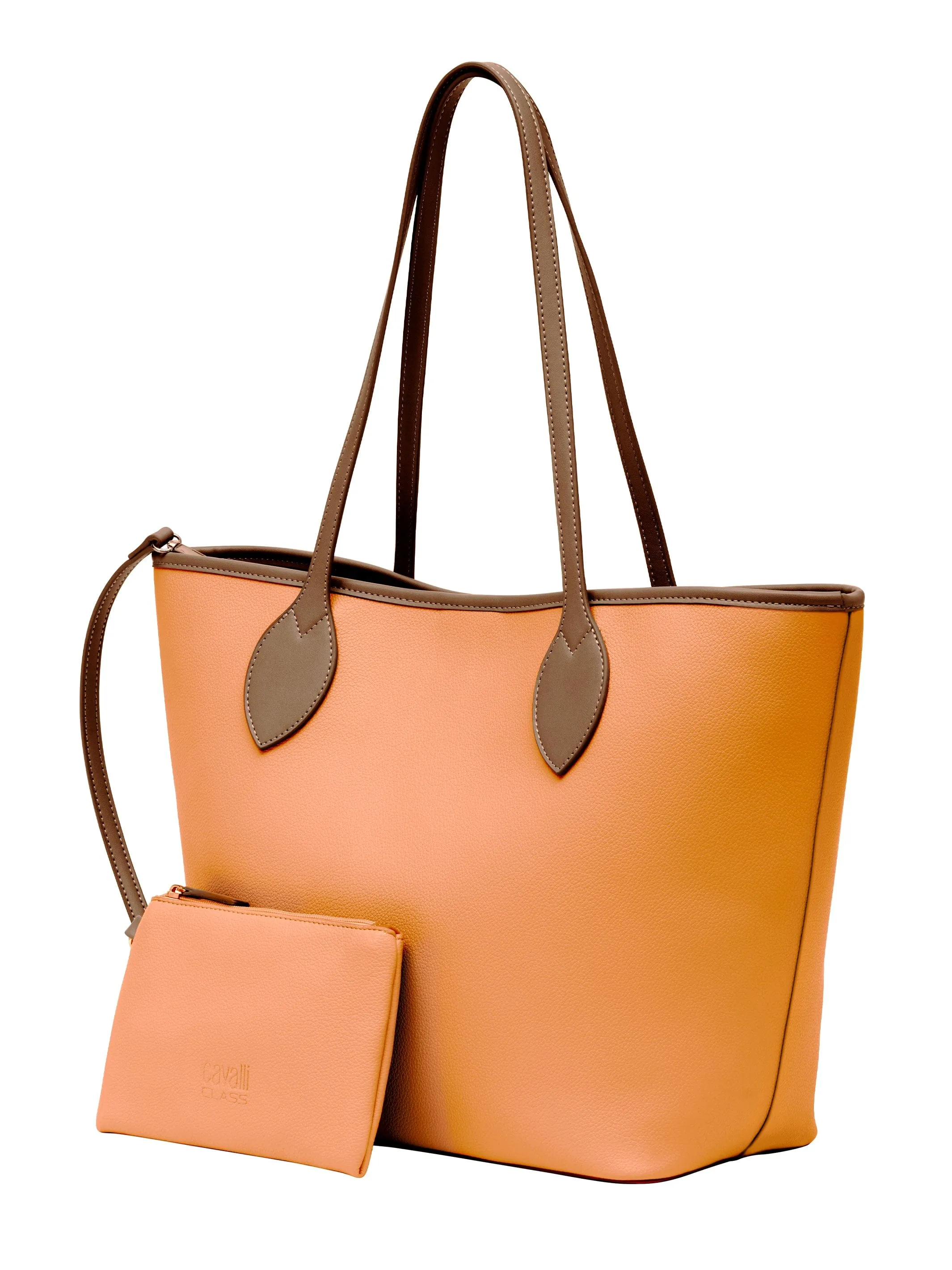 Cavalli Class RAVENNA Light Peach Everyday Soft Large Shopper Tote Bag