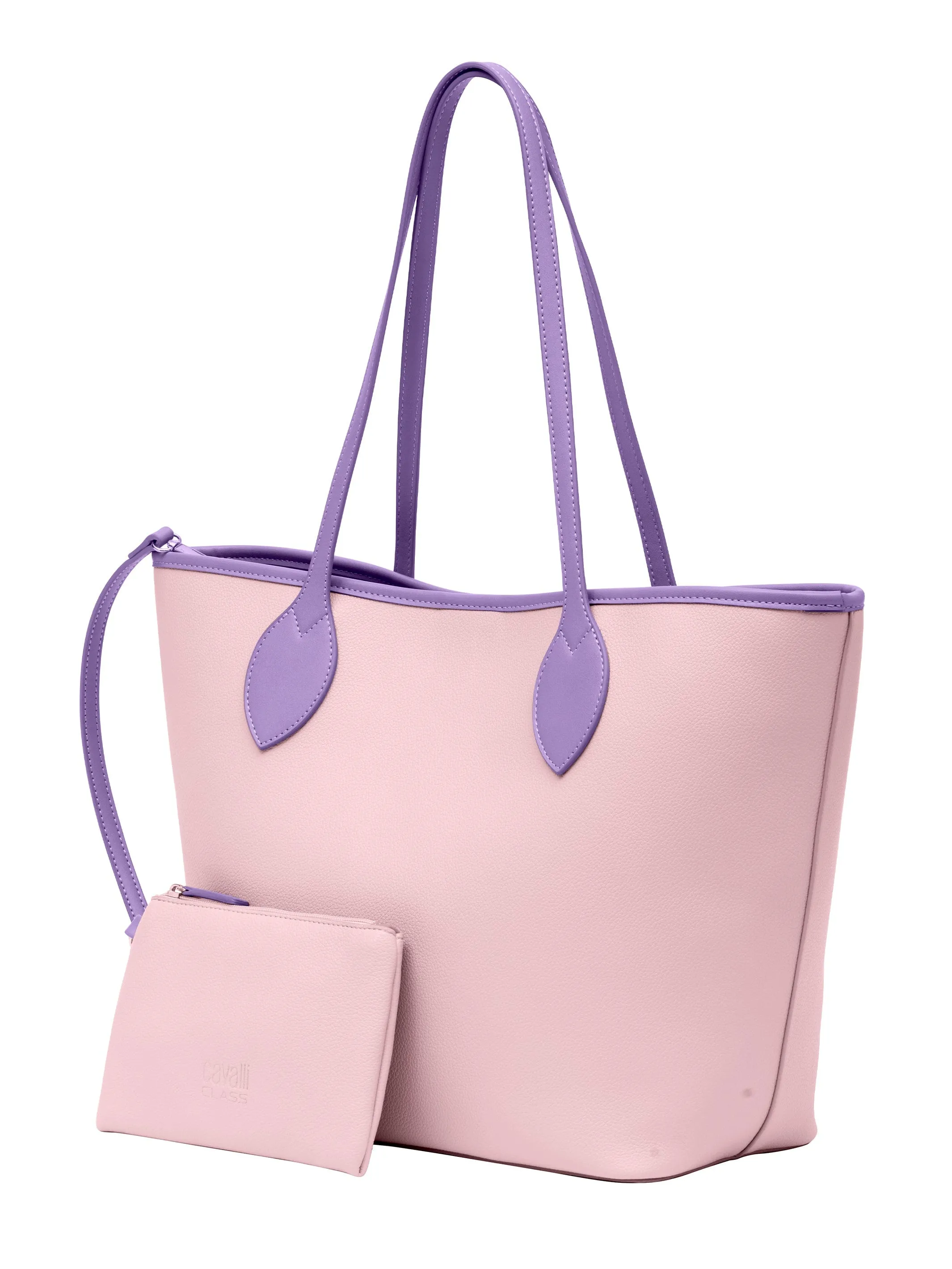 Cavalli Class RAVENNA Light Purple Everyday Soft Large Shopper Tote Bag