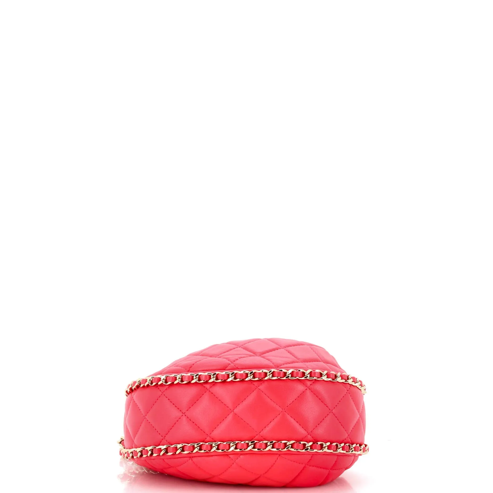 Chain Around Hook Hobo Quilted Lambskin Small