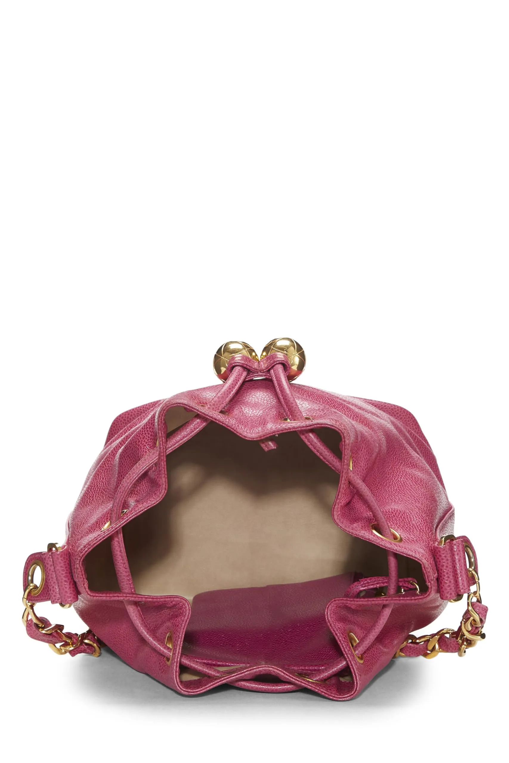 Chanel,  Pink Caviar 'CC' Bucket Bag Small, Pink