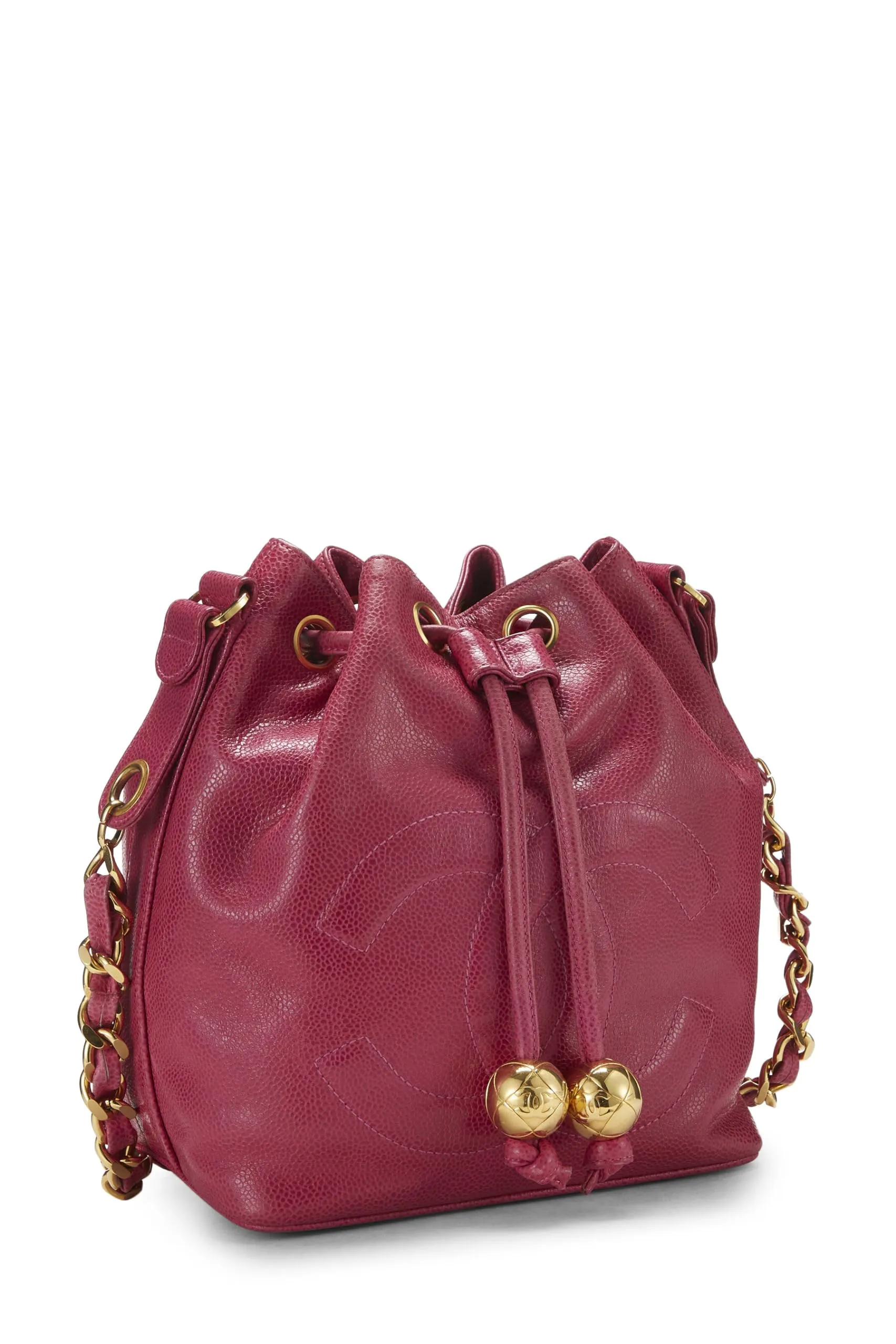 Chanel,  Pink Caviar 'CC' Bucket Bag Small, Pink
