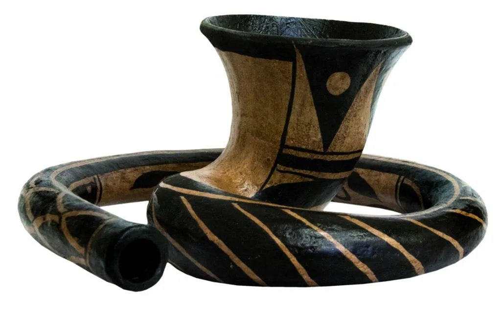 Didgeridoo, Baked wood Didgehorn Maori F, 15"