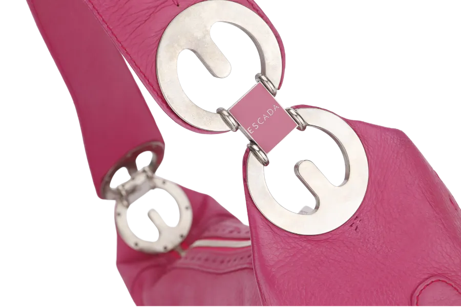 ESCADA HOBO BAG PINK LEATHER SILVER HARDWARE NO DUST COVER