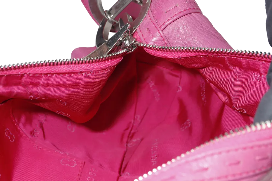 ESCADA HOBO BAG PINK LEATHER SILVER HARDWARE NO DUST COVER