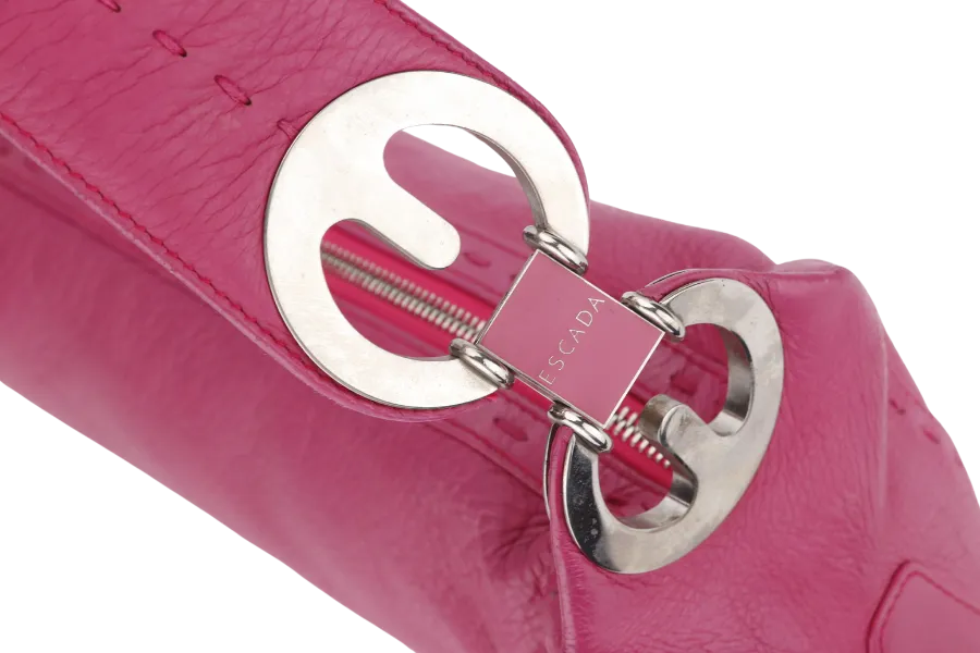 ESCADA HOBO BAG PINK LEATHER SILVER HARDWARE NO DUST COVER