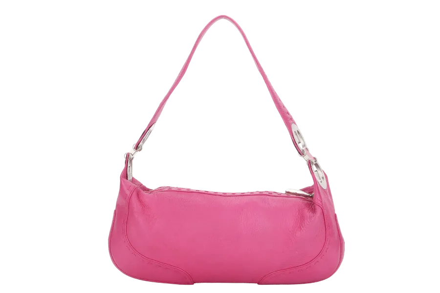 ESCADA HOBO BAG PINK LEATHER SILVER HARDWARE NO DUST COVER