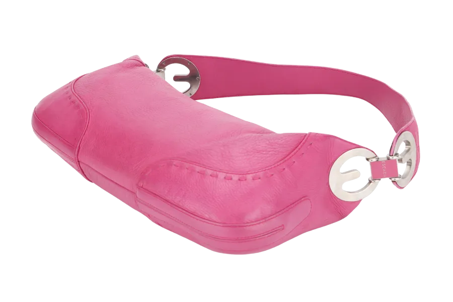 ESCADA HOBO BAG PINK LEATHER SILVER HARDWARE NO DUST COVER