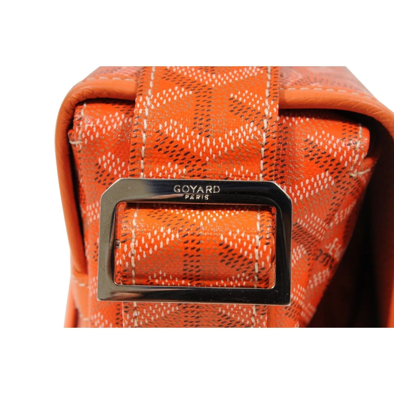 Grand Bleu GM Messenger Bag Orange Leather Laptop Travel Crossbody