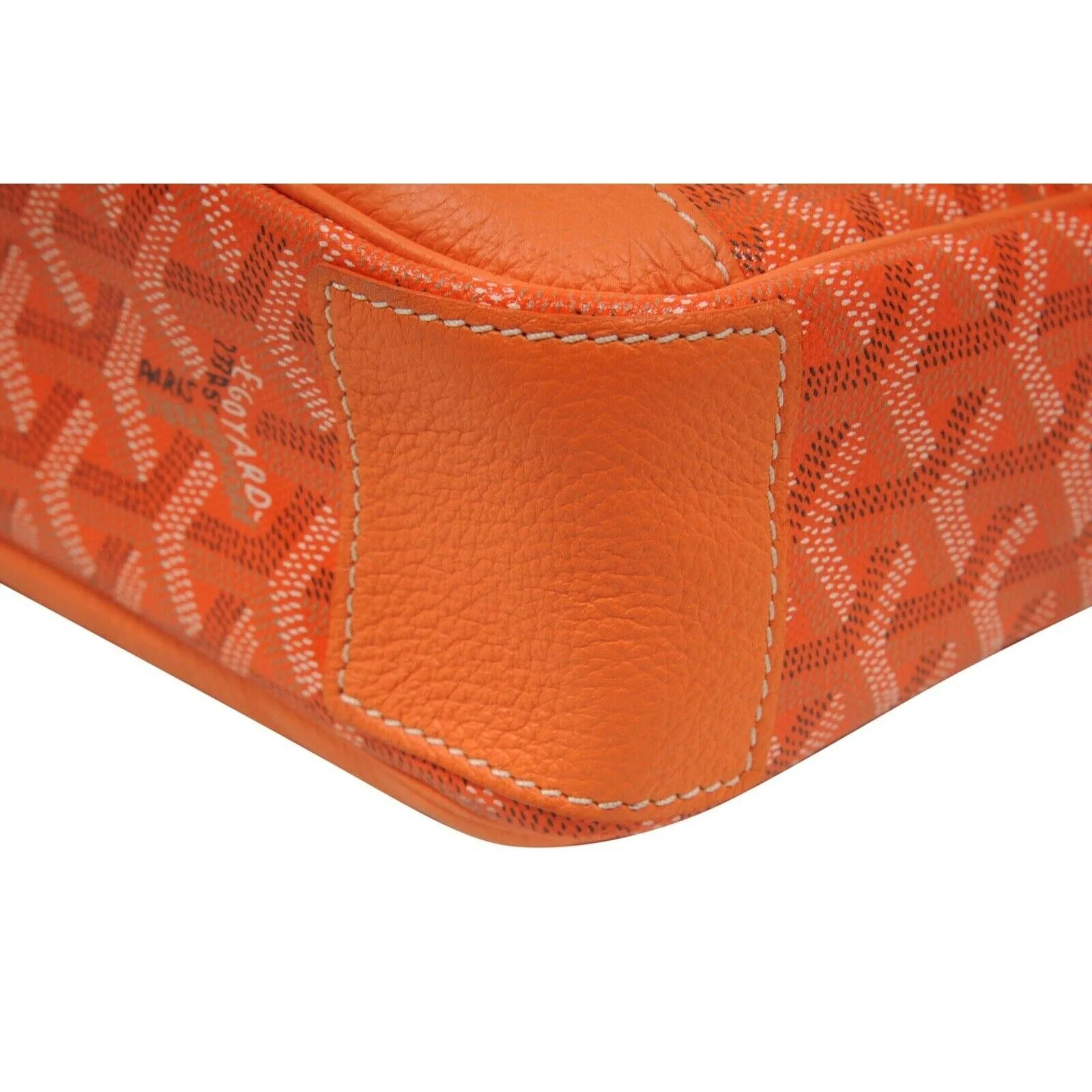 Grand Bleu GM Messenger Bag Orange Leather Laptop Travel Crossbody
