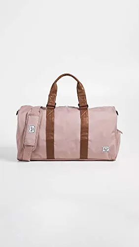Herschel Novel Duffel Bag, Ash Rose/Tan Synthetic Leather, Mid-Volume 33.0L,10351-02077-OS