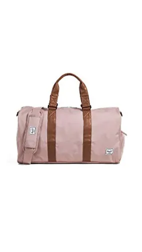 Herschel Novel Duffel Bag, Ash Rose/Tan Synthetic Leather, Mid-Volume 33.0L,10351-02077-OS