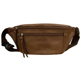 ili New York Large Waist Toffee Pouch with Nylon Zip