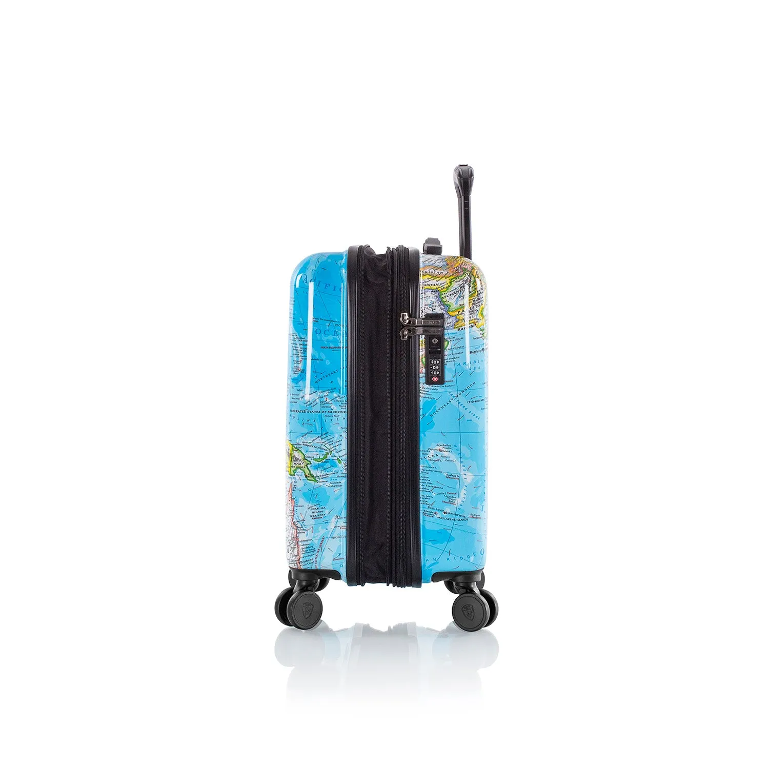 Journey 3G 21 Inch Fashion Spinner® Carry-on - Blue Map