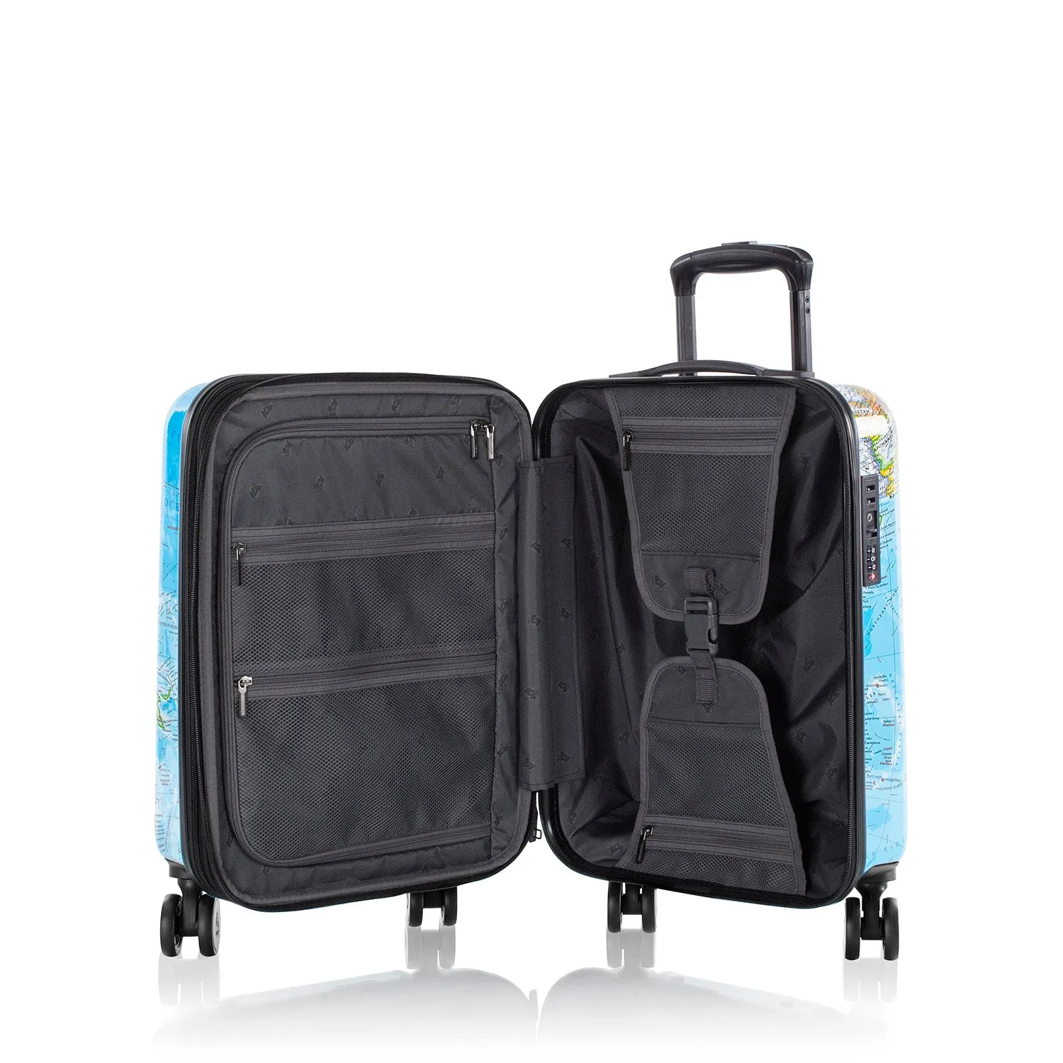 Journey 3G 21 Inch Fashion Spinner® Carry-on - Blue Map