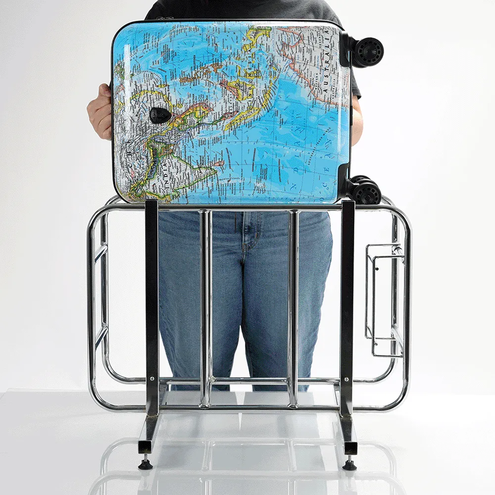 Journey 3G 21 Inch Fashion Spinner® Carry-on - Blue Map