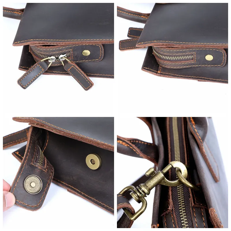 Leather Messenger Bag, Leather Briefcase, Leather Laptop Bag, Leather Shoulder Bag, Business Bag