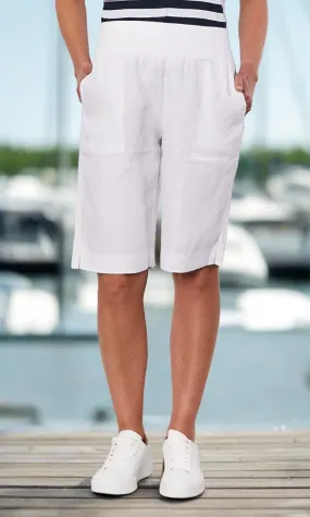 Linen Short Jersey Waist White