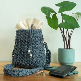 On-The-Go Hand-Knotted Bucket Bag | Artistic | Hand-Crafted | Macramé