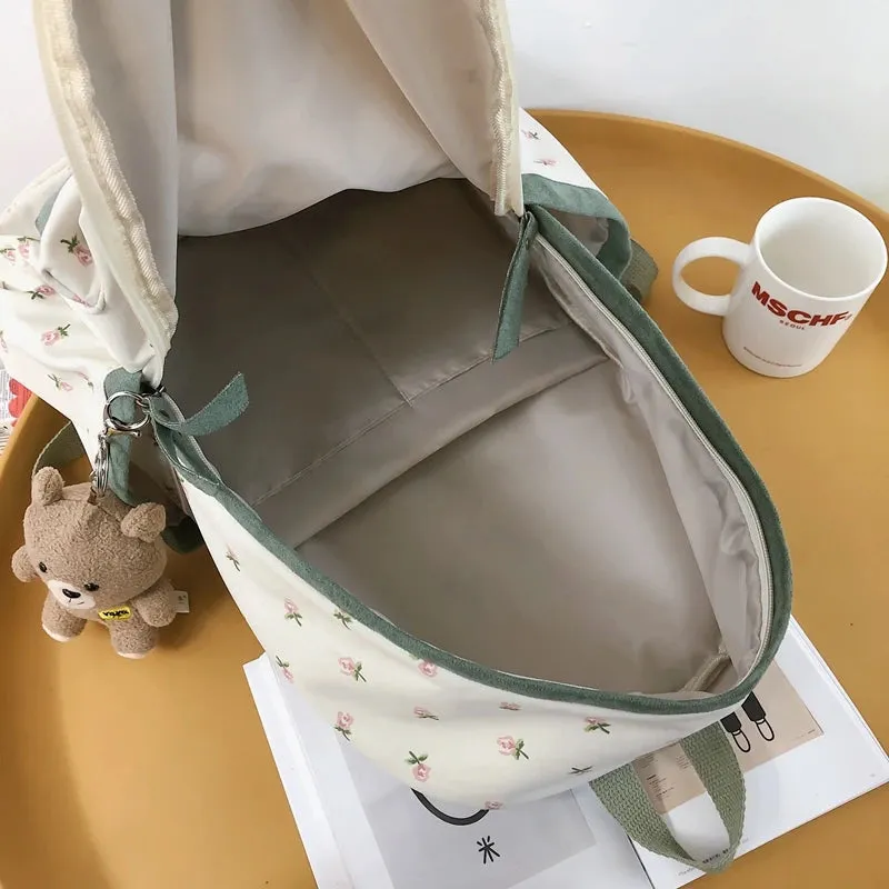 UAKISS  -  Fashion Lady Kawaii Pattern Nylon Bag Trendy Female Laptop Cute Flannel Backpack Travel Women Student Backpack Girl College Bags