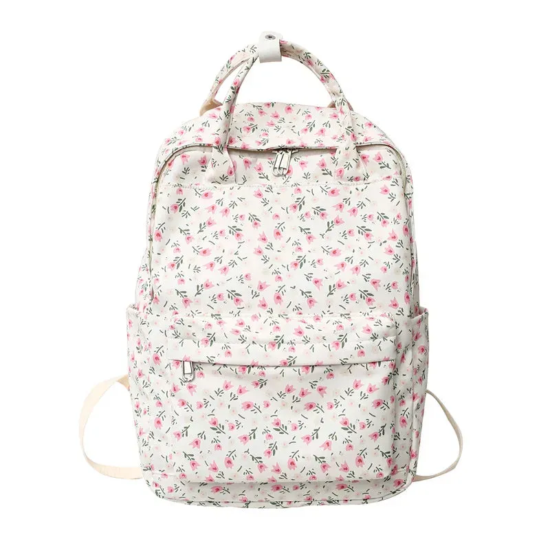UAKISS  -  Fashion Women Cute Floral Student Backpack Trendy Lady Kawaii Book Bags Female Print Laptop College Backpack New Girl School Bag