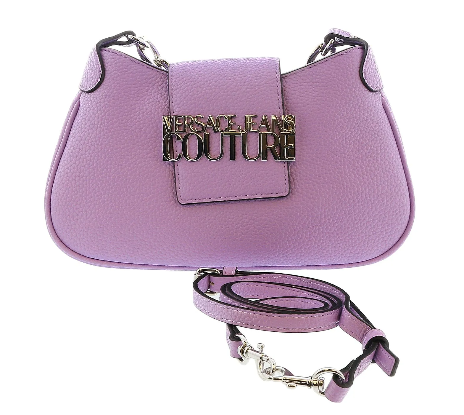 Versace Jeans Couture Lilac Half Moon Signature Closure Hobo Bag