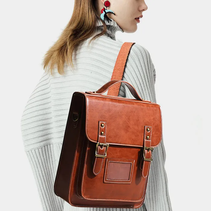 Womens Vegan Leather Backpack Purse Crossbody Laptop Messenger Bag Book Bags for Women
