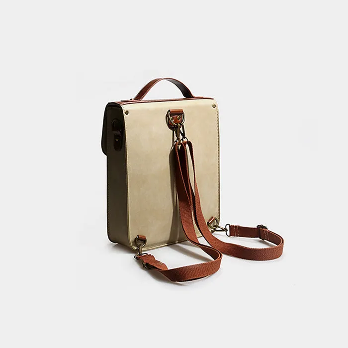 Womens Vegan Leather Backpack Purse Crossbody Laptop Messenger Bag Book Bags for Women