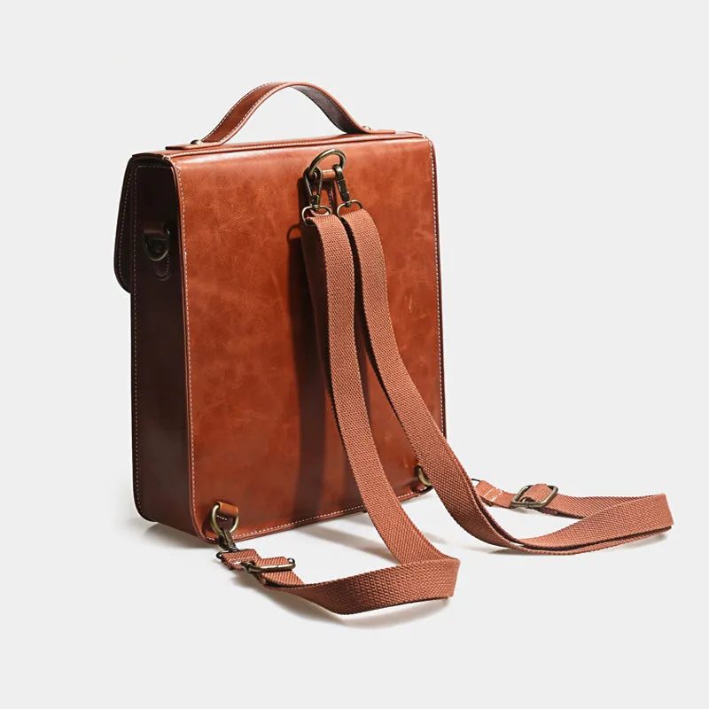 Womens Vegan Leather Backpack Purse Crossbody Laptop Messenger Bag Book Bags for Women